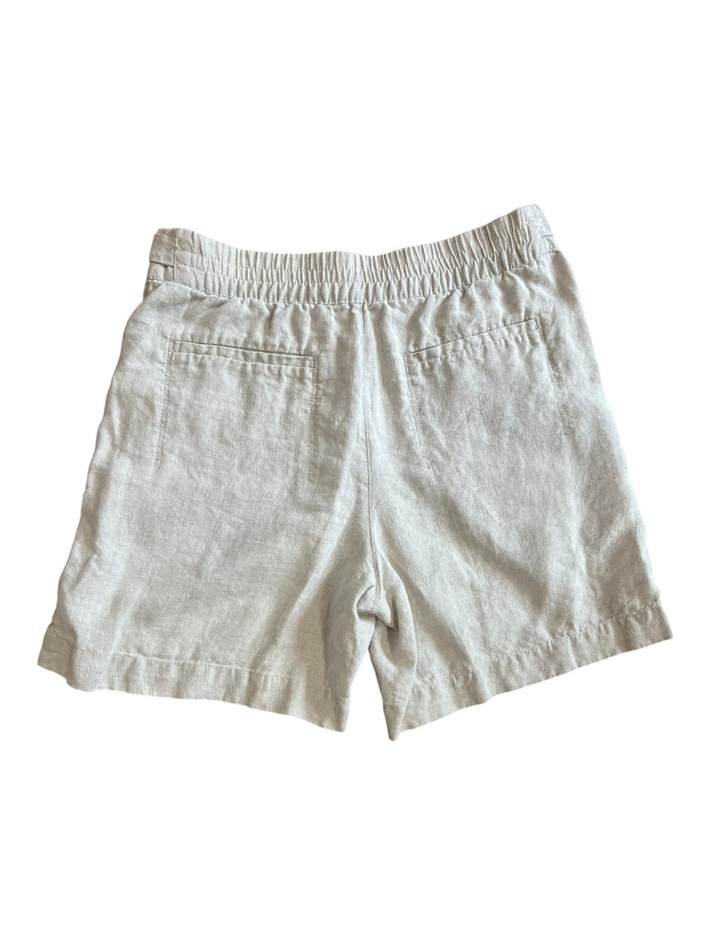 ATHLETA Bermuda Beige 100% Linen Shorts Size 12 Women NWOT - Picture 4 of 10
